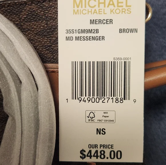 MICHAEL KORS, Mercer Messenger Purse, NEW - Picture 12 of 16